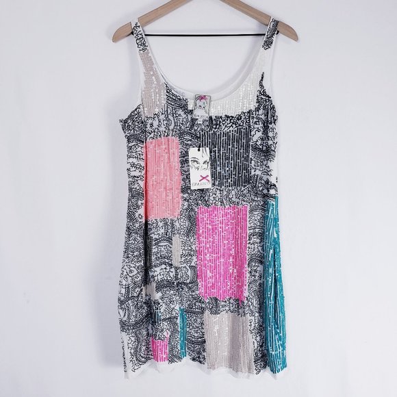 Anthro Yoana Baraschi NWT Sequin Embroidered Dress - Picture 6 of 16